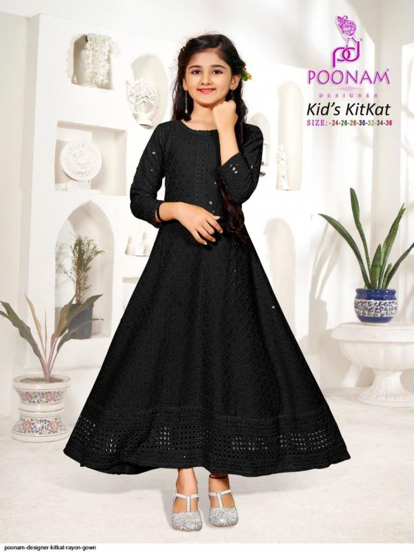 Poonam Kids Kitkat Rayon Designer Wear Kids Collection 